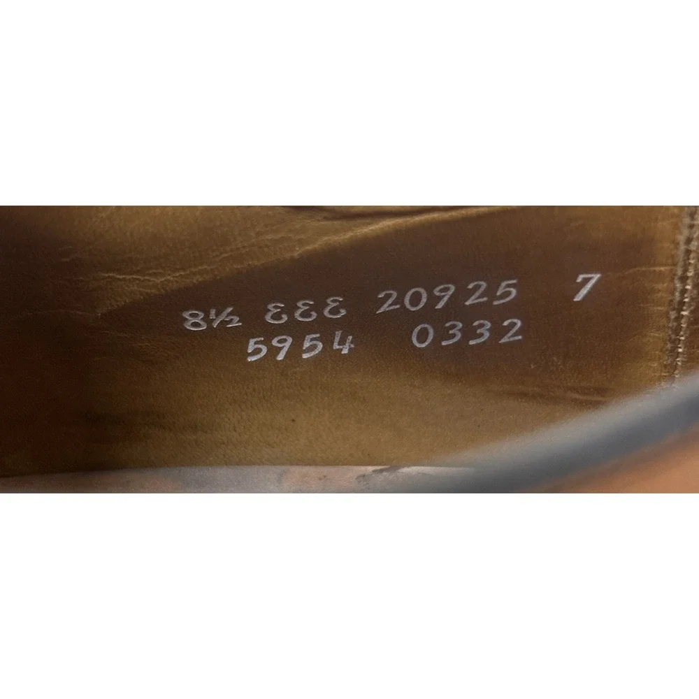 Allen‎ Edmonds HILLCREST Walnut Men's Size 8.5 Leather USA Oxfords Shoes
